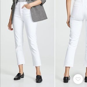 Agolde Hi Rise Straight Riley Crop Jeans in Blurred